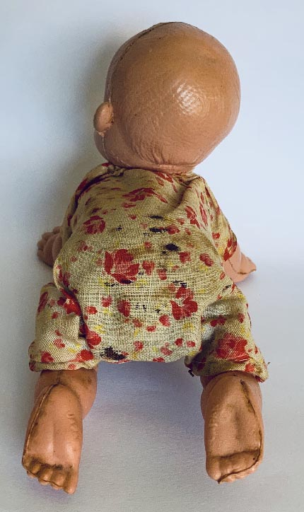 circa 1930's Japanese clockwork celluloid wind up toy doll baby